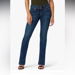 HUDSON Beth Mid Rise Petite Baby Bootcut Jean with Back Flap Pockets Women's 29